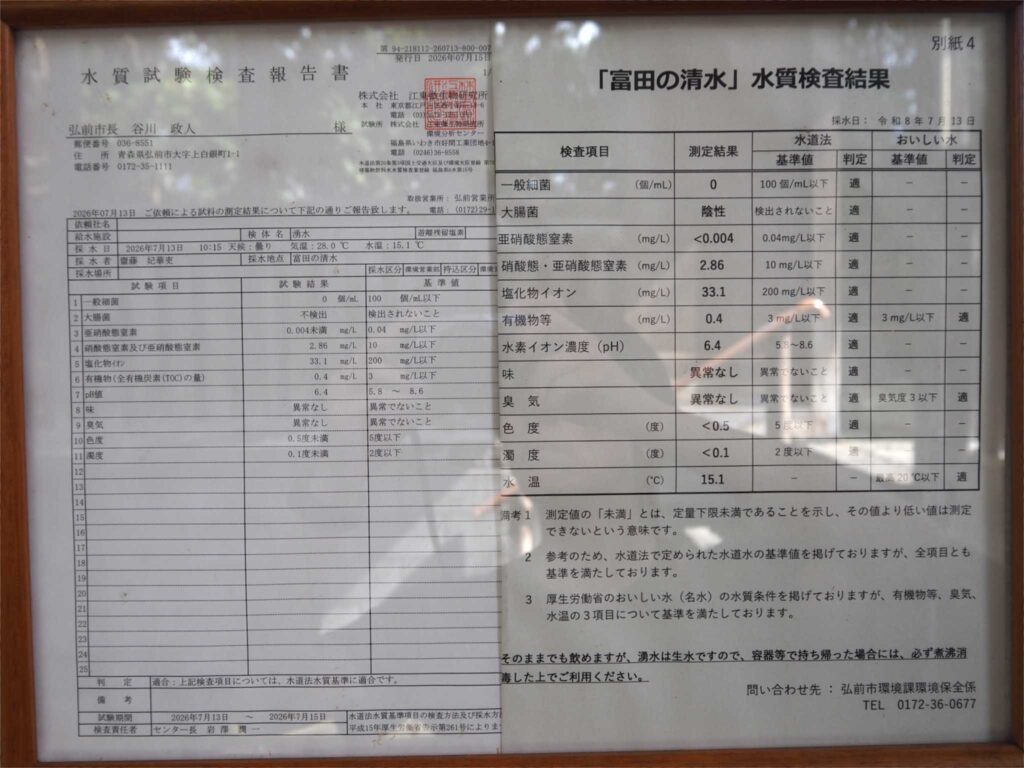 青森県弘前市・富田の清水